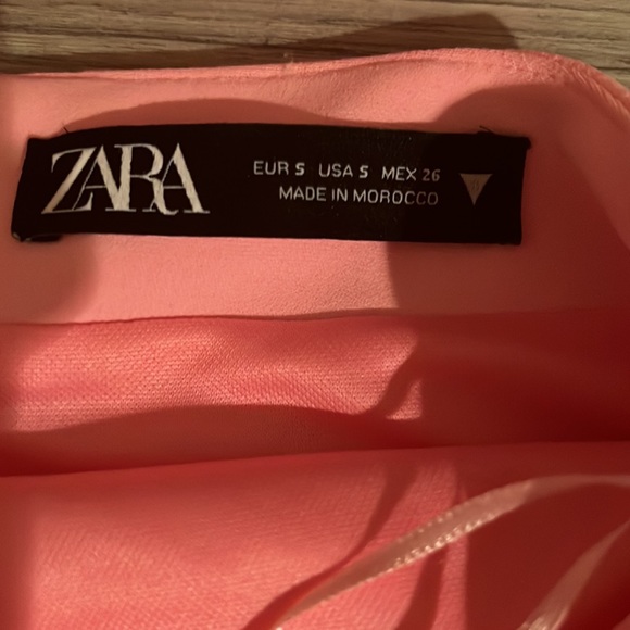 Zara Pink Bustier Crop Top & Draped Mini Skirt Set Small - Picture 6 of 6